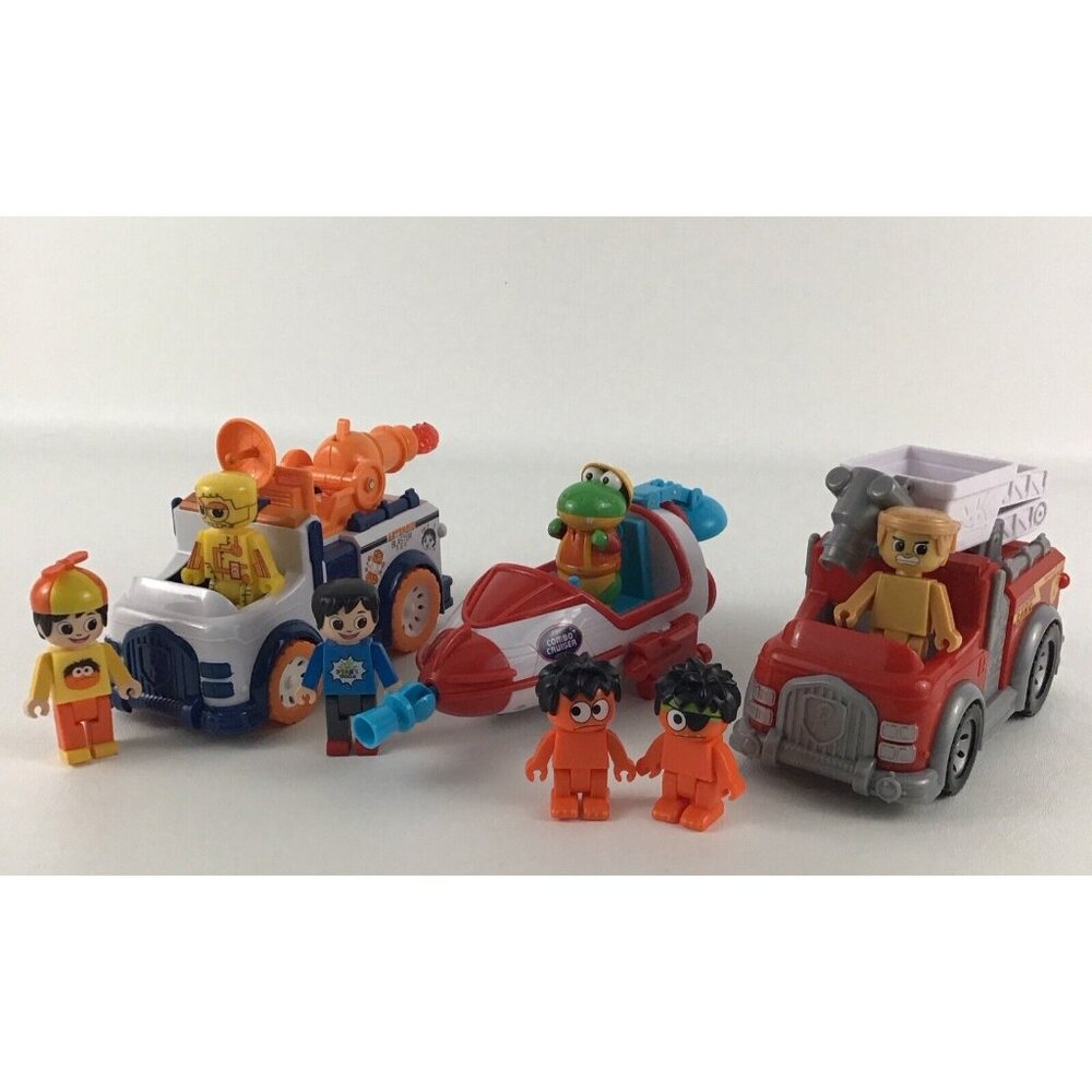 Ryan's World Figures Vehicles 10pc Lot Playset Firetruck Bonkers Toys YouTube